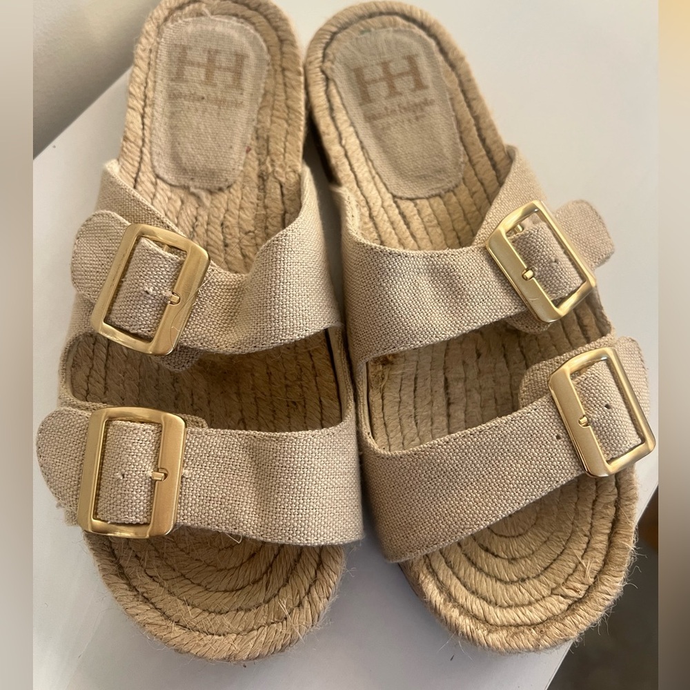 House of Harlow size 8.5 linen Birkenstock worn once like new